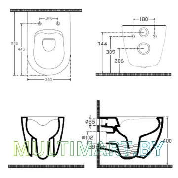 Унитаз Isvea Infinity 10NF02001 картинка 5